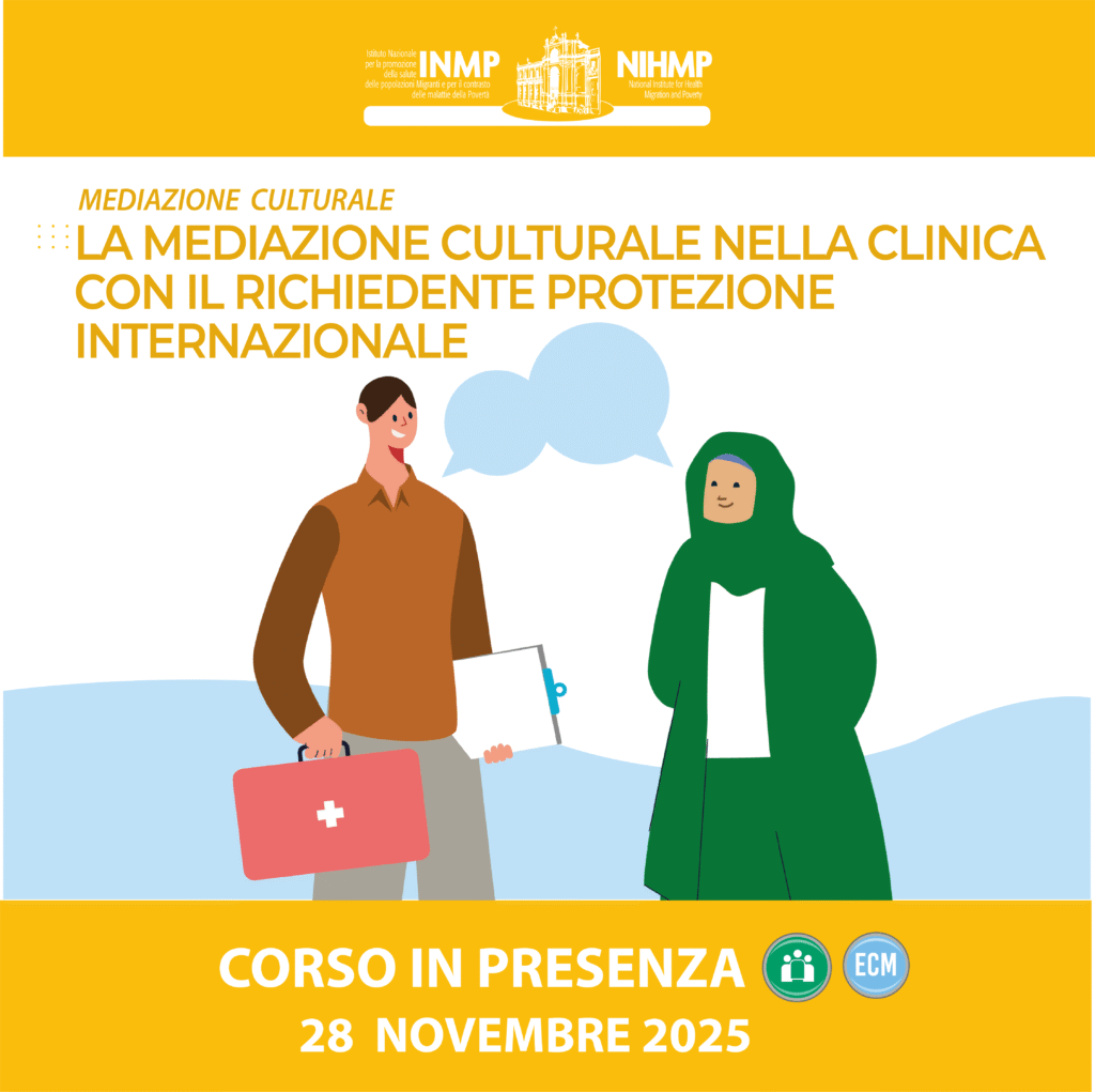 Illustrazione e Grafica per il corso di  formazione “La mediazione culturale nella clinica con il Richiedente Protezione Internazionale” dell’INMP