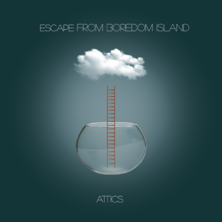 Artwork for the cover of ATTICS’ new album “Escape from boredom island”